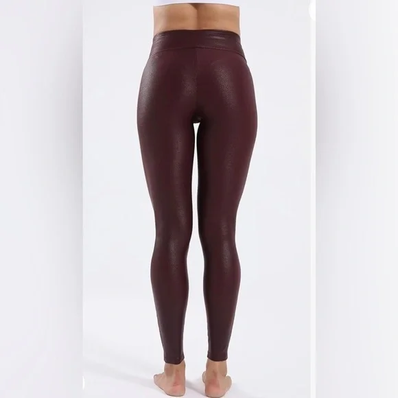 Tagoo Faux Leather Dressy Leggings Women Tummy Control High Waisted Medium NWT - Picture 2 of 16